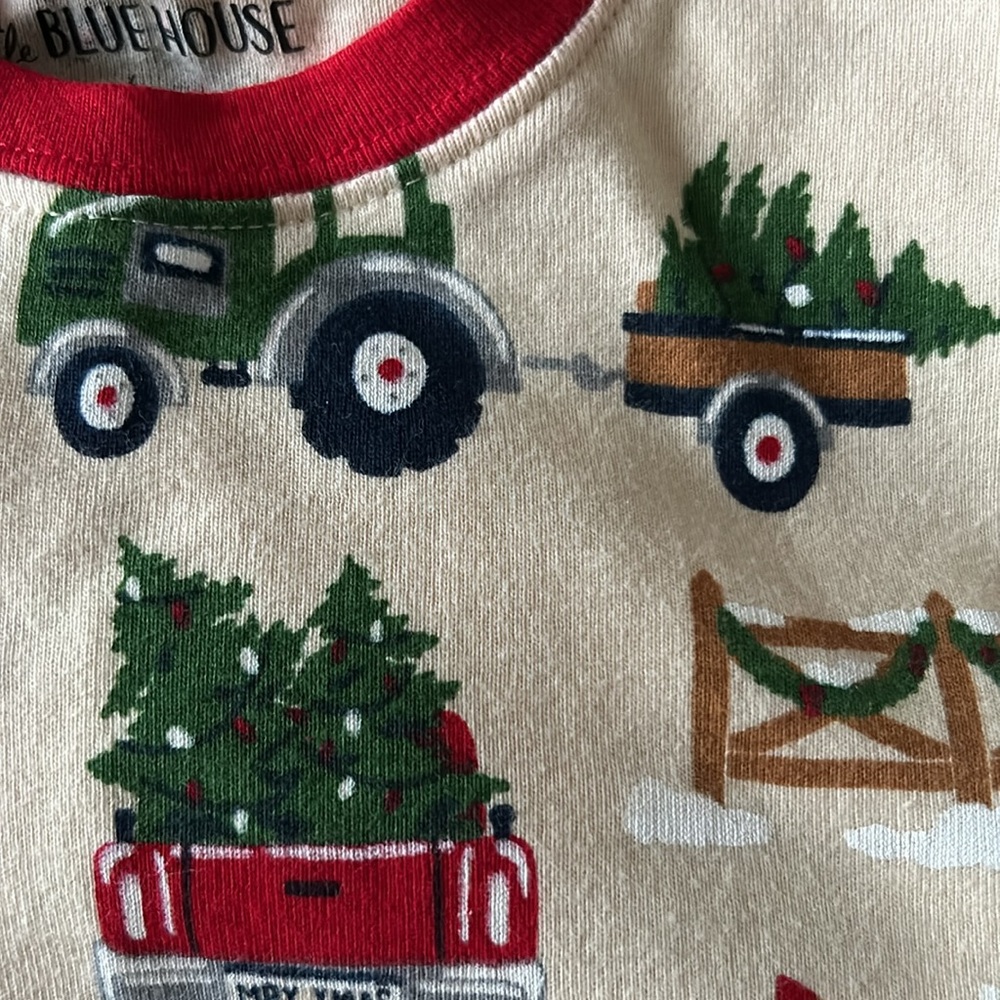 Little Blue House Kids Boys Country Christmas Red Truck Pajama Set Size 6 - Picture 7 of 8